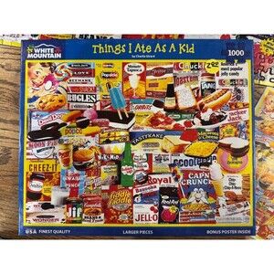 WHITE MOUNTAIN Puzzle 1000 Pieces Things I Ate As A Kid  20 x 27  USA